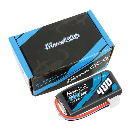 Gens ace 400 mAh 7,4 V 60C 2S1P Lipo-Akkupack mit JST-Stecker