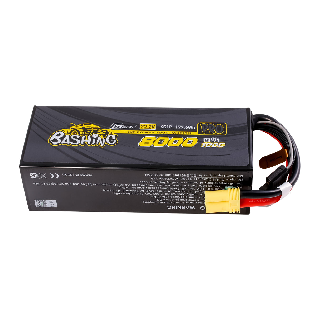 Gens ace G-Tech 8000mAh 22.2V 100C 6S1P Lipo Battery Pack with EC5-Bashing Series