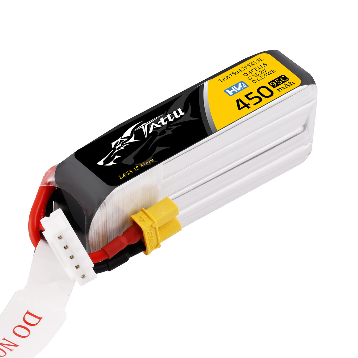 Tattu 450mAh 4S 95C 15.2V HV Lipo Battery with XT30 Plug