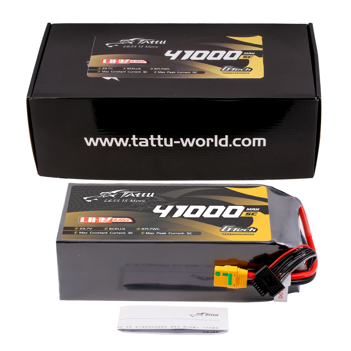 Tattu Ultra High Voltage 41000mAh 5C 23.7V 6S1P G-Tech Lipo Battery with XT90S-F Plug