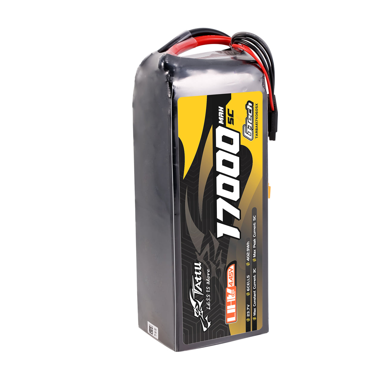 Tattu Ultra High Voltage 17000mAh 5C 23.7V 6S1P G-Tech Lipo Battery with XT90S-F Plug