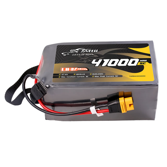 Tattu Ultra High Voltage 41000mAh 5C 47.4V 12S1P Lipo Battery with AS150U-F Plug