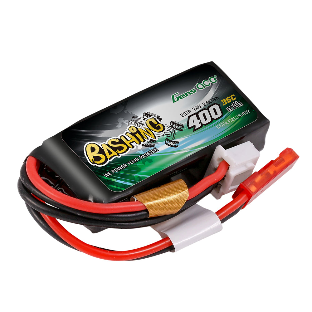 Gens ace 400mAh 7.4V 2S1P 35C Lipo Battery Pack with JST-RCY Plug-Bashing Series