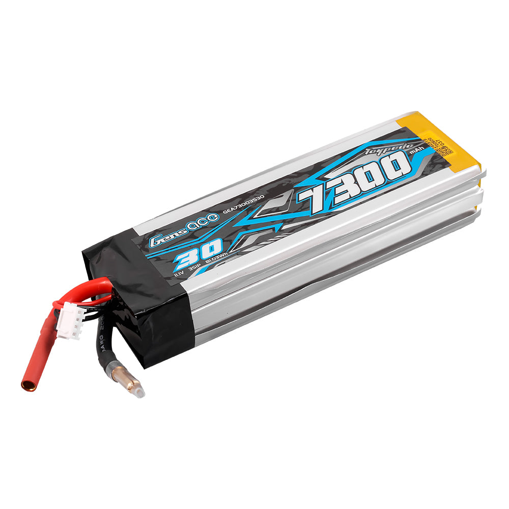 Gens Ace 30C 7300mAh 3S1P 11.1V  Lipo Battery with JST-XHR Plug (MINI-HYDRO)