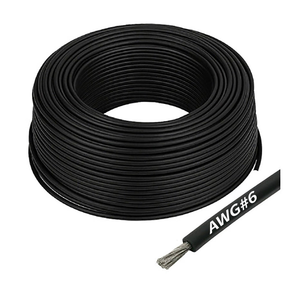 GEA-AWG06B AWG#6 Silicone Wire - Black x 1M Each