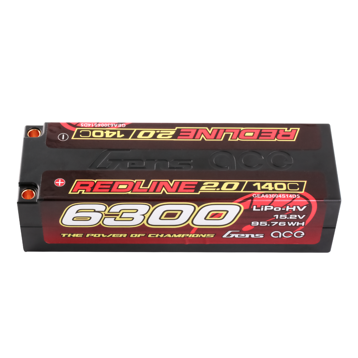 Gens ace Redline 2.0 Series 6300mAh 15.2V 140C 4S1P HardCase HV Lipo Battery Pack with Hardcase 59#