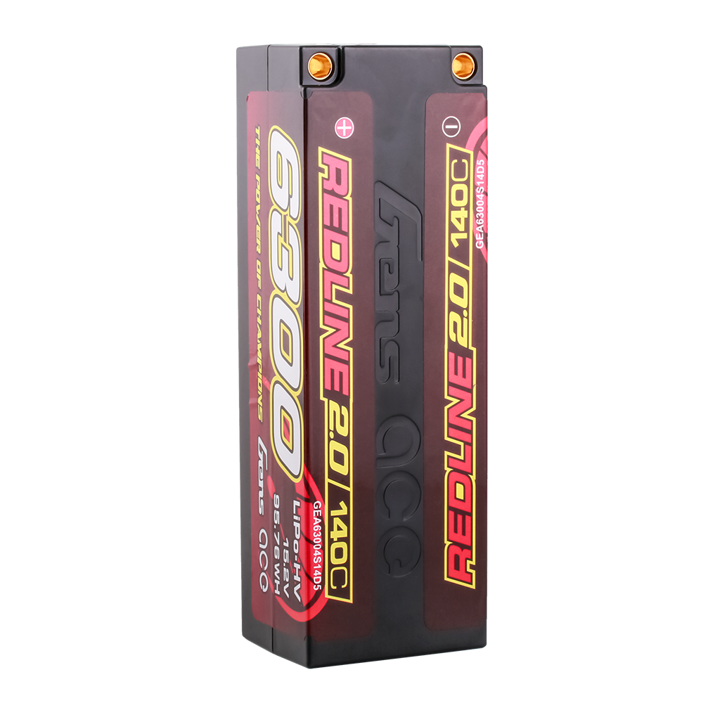 Gens ace Redline 2.0 Series 6300mAh 15.2V 140C 4S1P HardCase HV Lipo Battery Pack with Hardcase 59# for ifmar