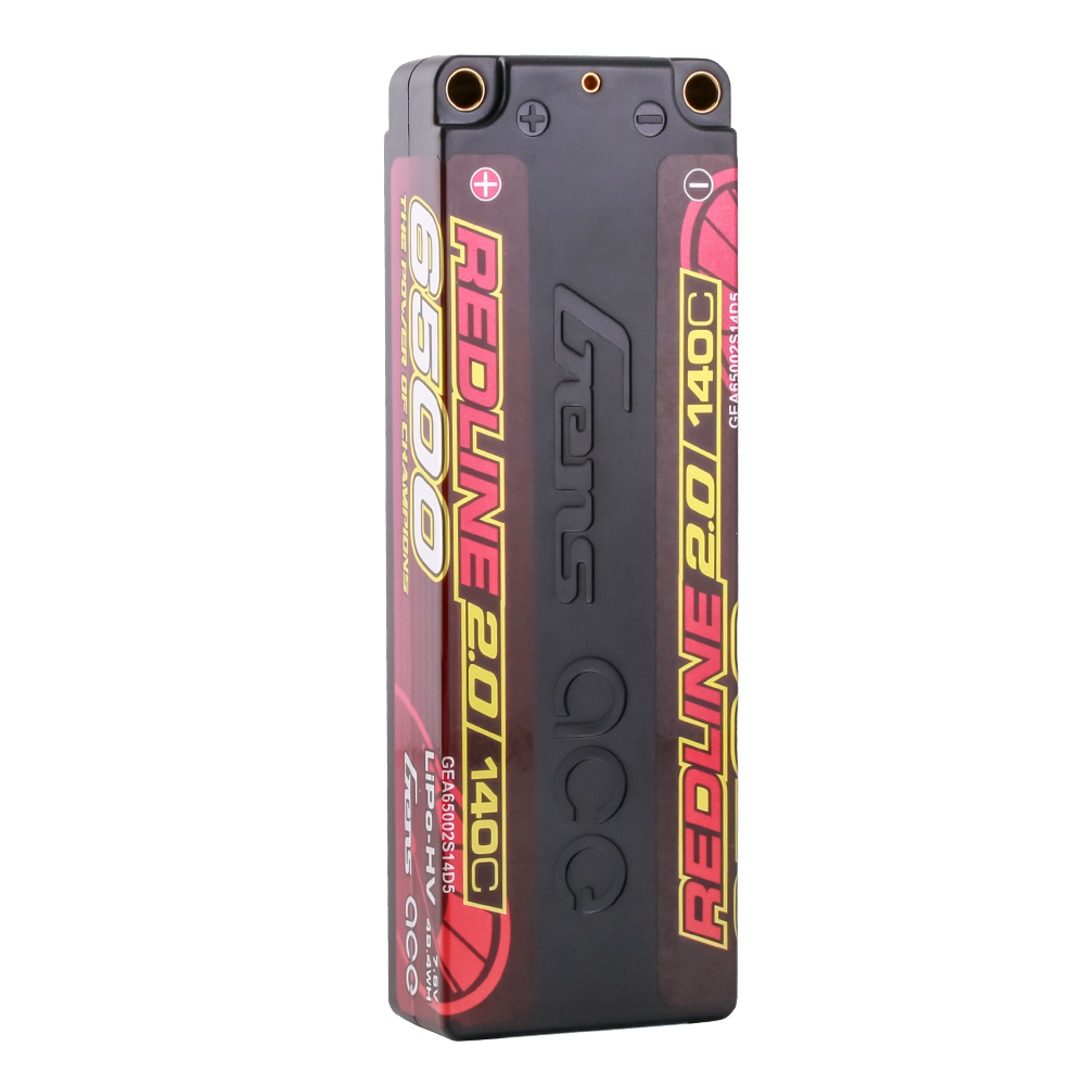 Gens ace Redline 2.0 Series 6500mAh 7.6V 140C 2S1P HardCase HV Lipo Battery Pack with Hardcase 57# for ifmar