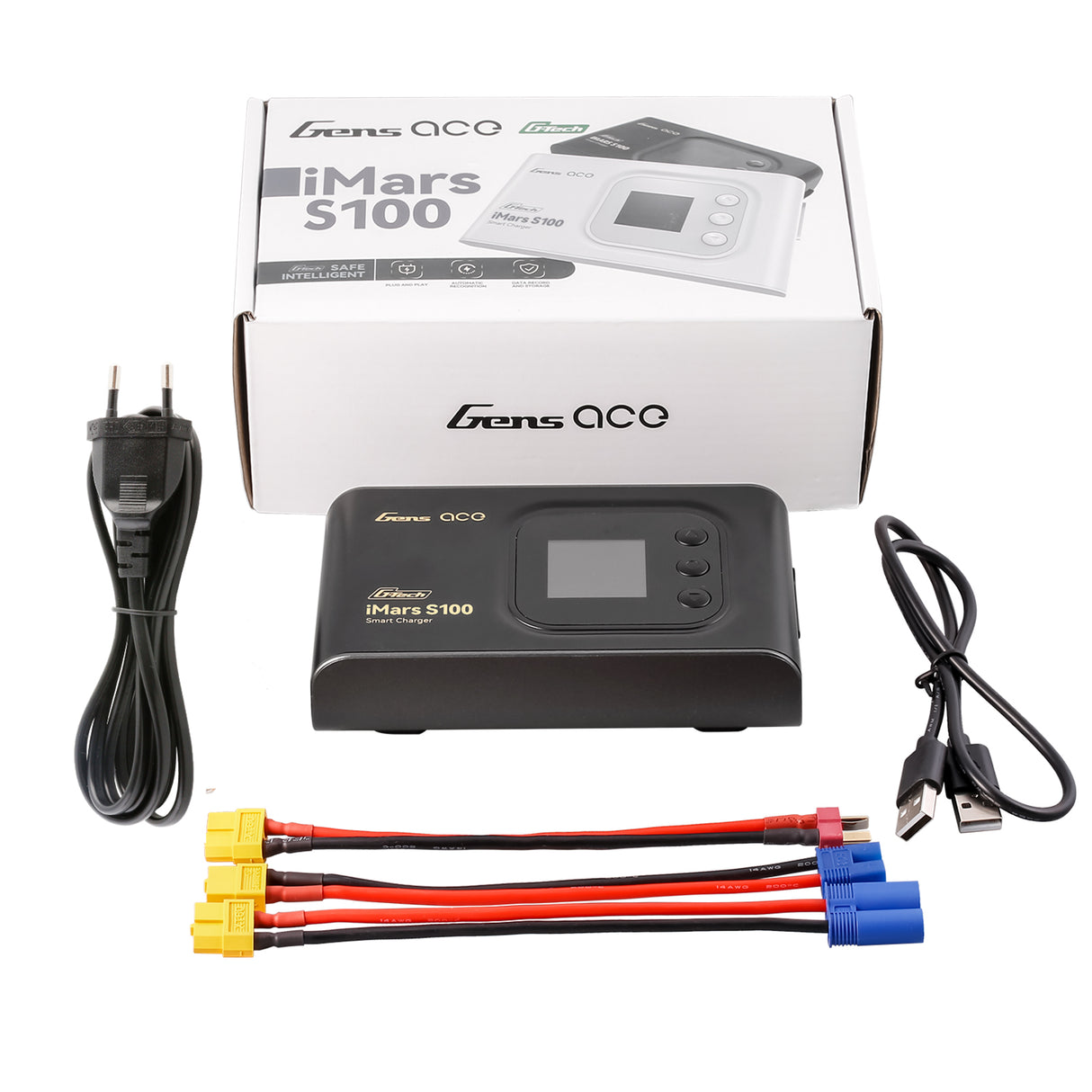 GensAce iMars S100 G-Tech AC Balance RC Akkuladegerät, Schwarz
