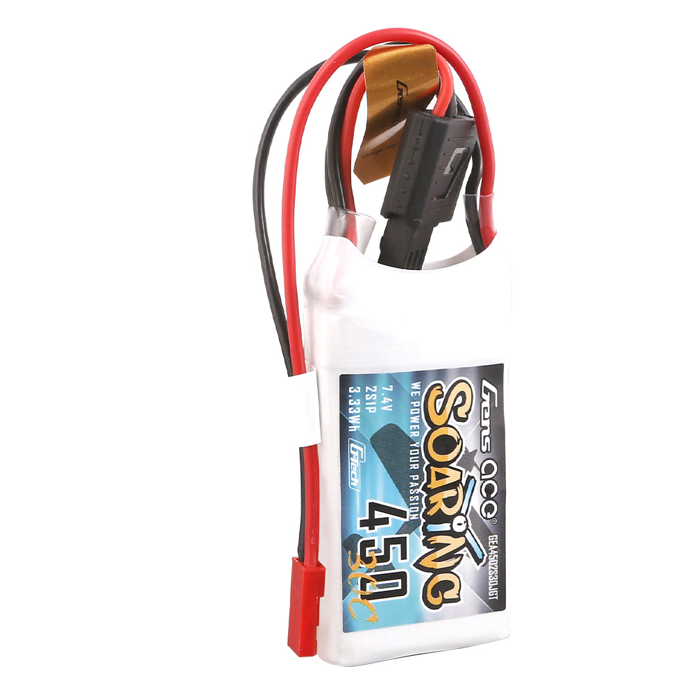 Gens ace G-Tech Soaring 450 mAh 7,4 V 30C 2S1P Lipo-Akkupack mit JST-SYP-Stecker