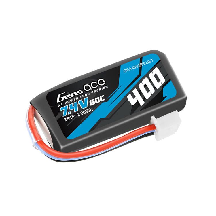 Gens ace 400 mAh 7,4 V 60C 2S1P Lipo-Akkupack mit JST-Stecker