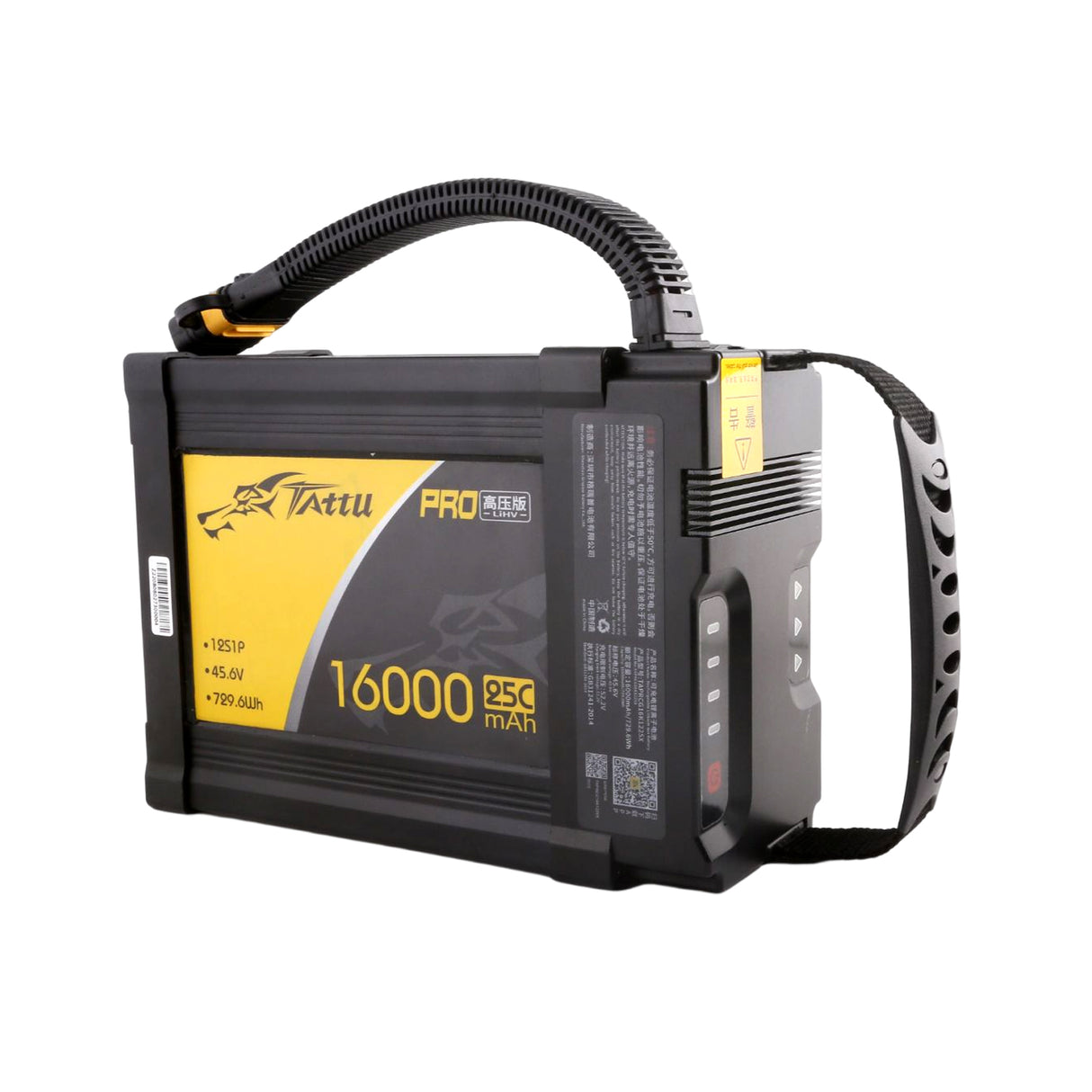 Tattu Pro 16000 mAh 45,6 V 25C 12S1P Hochspannungs-Lipo-Akkupack mit AS150U-F-Stecker