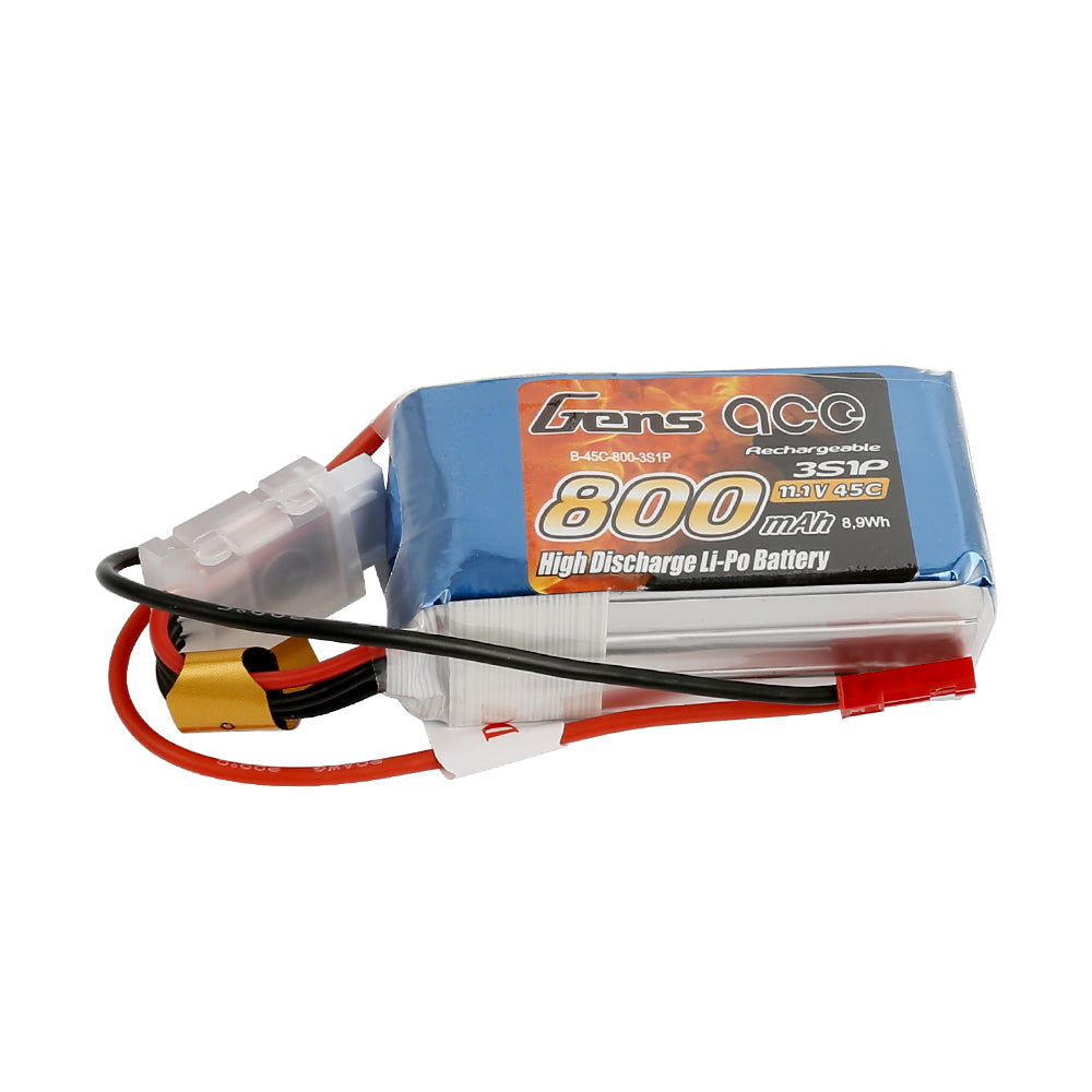 Gens ace Lipo 800 mAh 11,1 V 45 C 3S1P Lipo-Akkupack