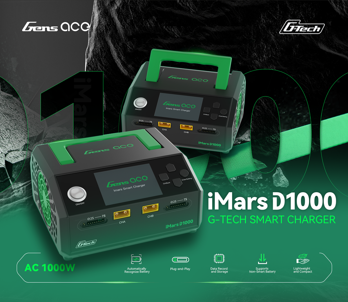 Chargeur intelligent 100W ACE IMars S100 pour drone FPV Chargeur intelligent 100W ACE IMars S100 pour drone FPV