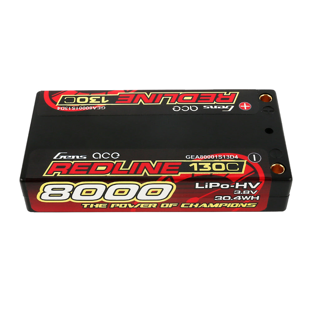 Gens ace Redline Serie 8000 mAh 3,8 V 130C 1S2P HardCase #65 HV Lipo-Akku