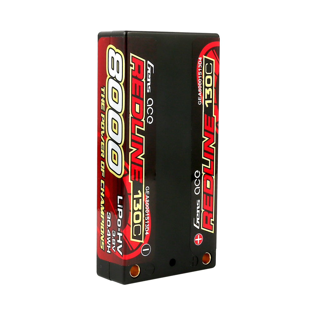 Gens ace Redline Serie 8000 mAh 3,8 V 130C 1S2P HardCase #65 HV Lipo-Akku