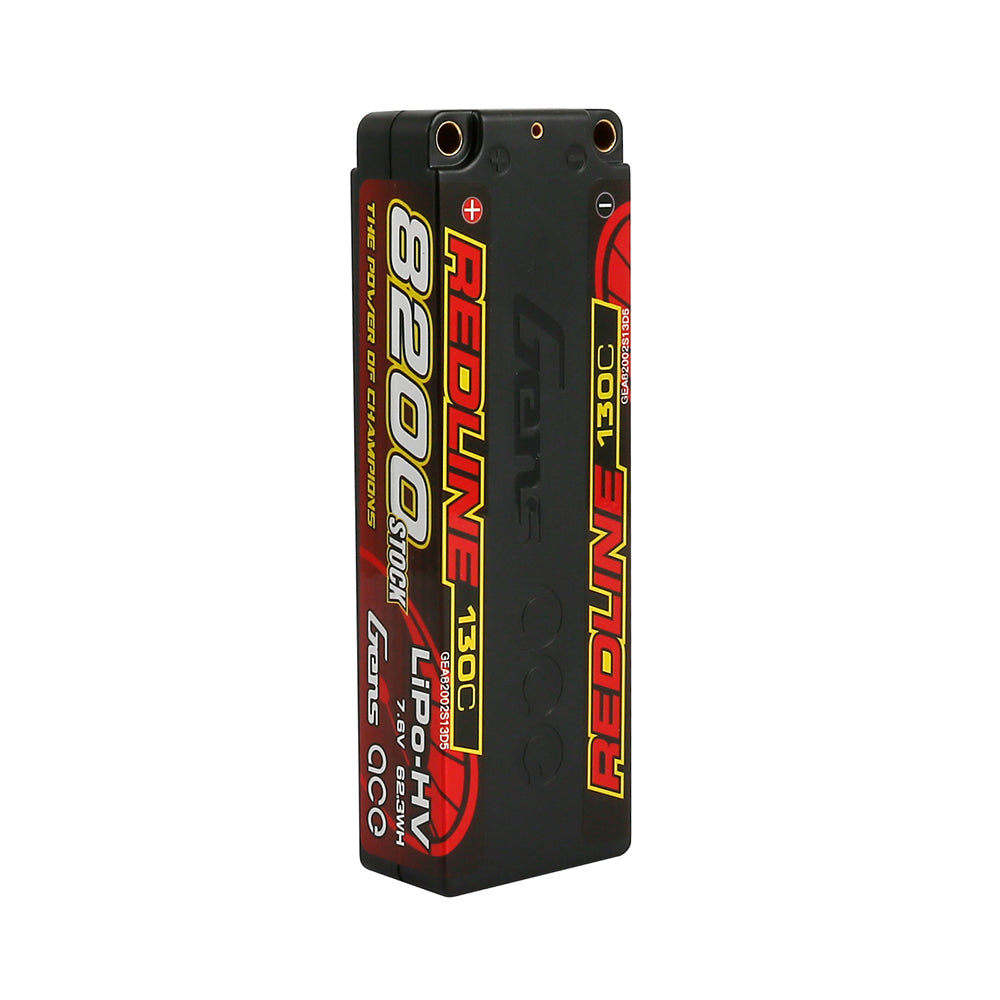 Gens ace Redline Series 8200mAh 2S 7.6V 130C HardCase 58# HV Lipo Battery