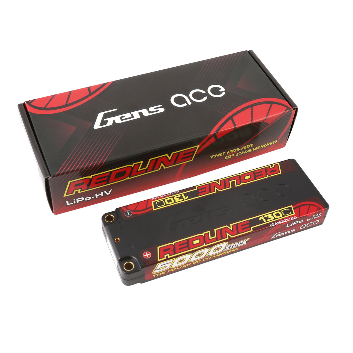 Gens ace Redline Serie 5000 mAh 7,4 V 130C 2S1P HardCase 56# HV Lipo-Akku