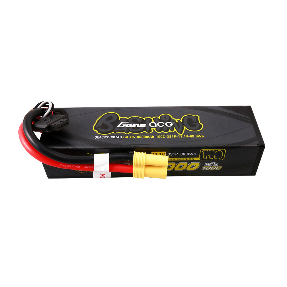 Gens ace G-Tech 8000mAh 11.1V 100C 3S1P Lipo Battery Pack with EC5-Bashing Series Gens ace G-Tech 8000mAh 11.1V 100C 3S1P Lipo Battery Pack with EC5-Bashing Series