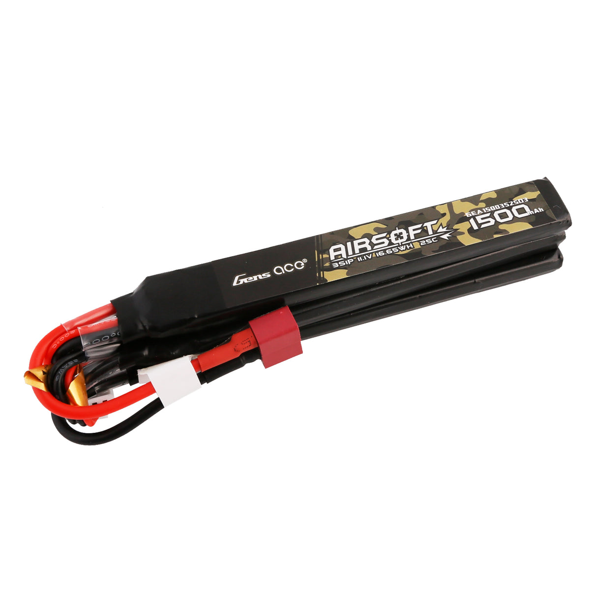 Gens ace 25C 1500 mAh 3S1P 11,1 V Nunchuck 3X Airsoft Gun Lipo Akku mit T-Stecker