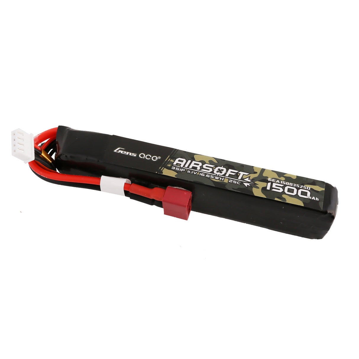 Gens ace 25C 1500 mAh 3S1P 11,1 V Airsoft Gun Lipo Akku mit T-Stecker