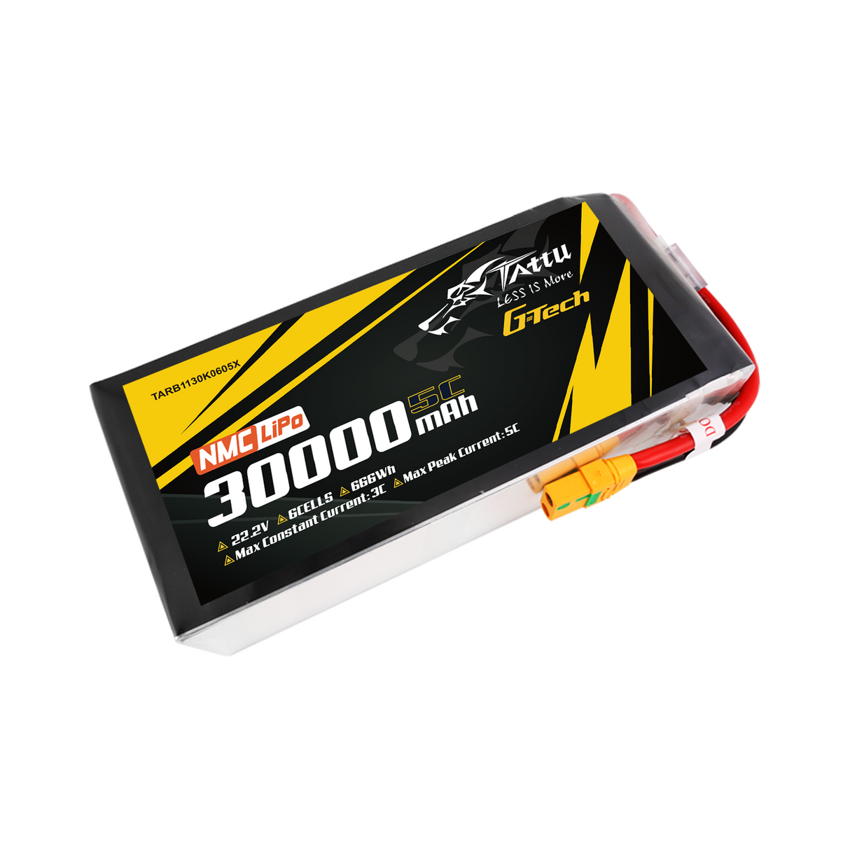 TATTU NMC Semi-solid 30000mAh 5C 22.2V 6S1P G-Tech Lipo Battery Pack with XT90-S Plug