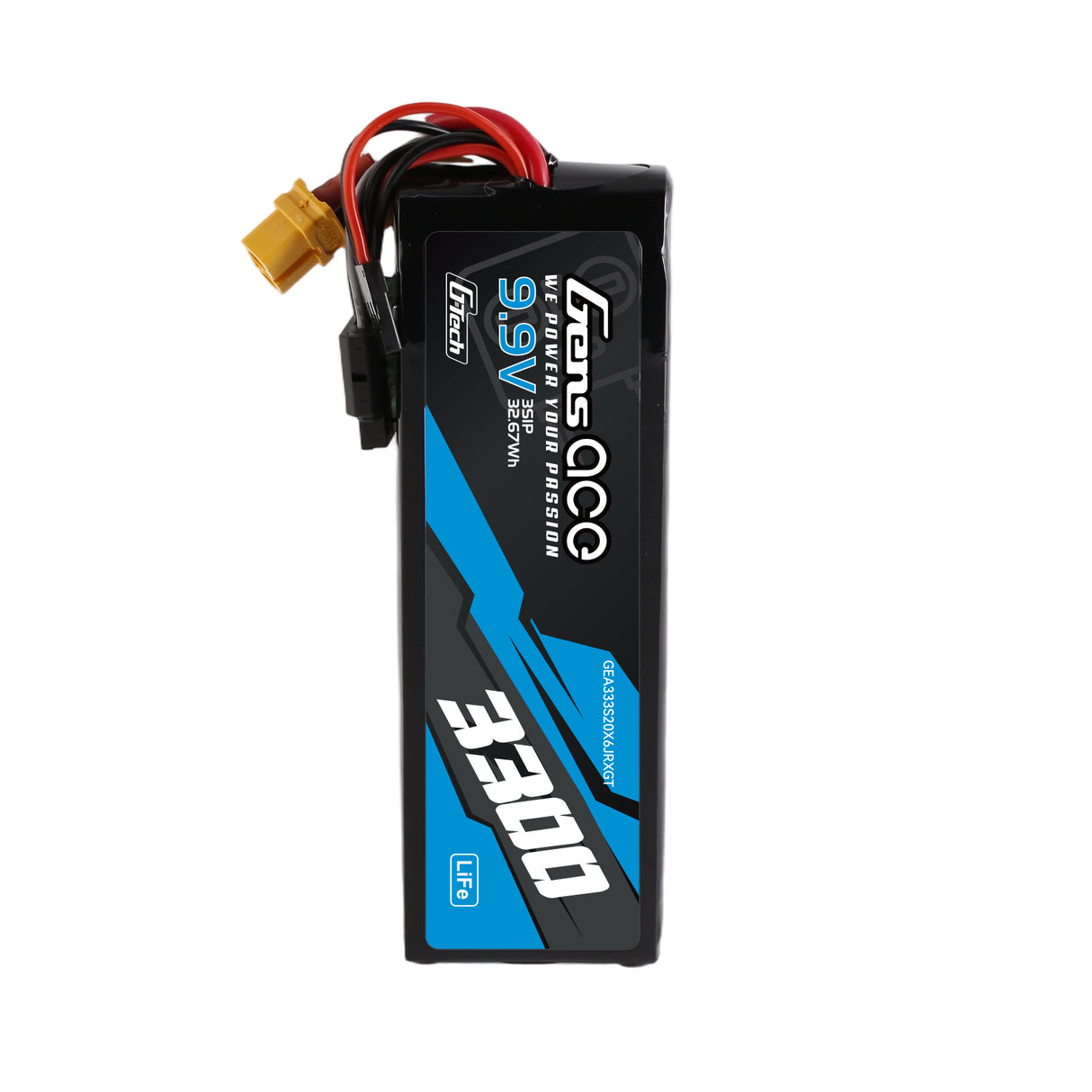 Gens ace Mini G-Tech 3300mAh 9.9V 3S 20C Li-Fe Battery with XT30 for Receiver