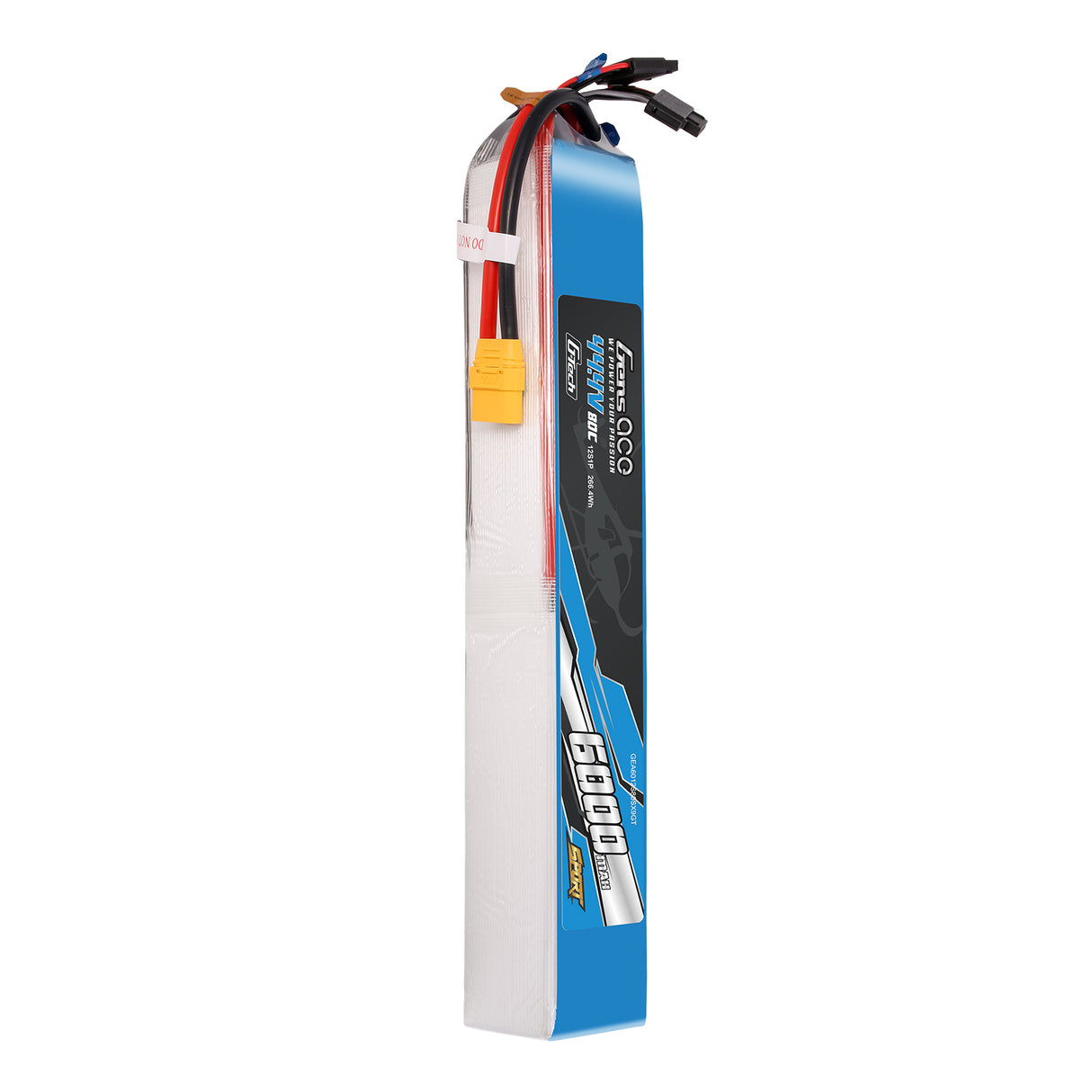 Gens Ace Sport G-Tech 6000mAh 44.4V 80C 12S1P Battery Pack with XT90 plug