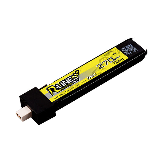 Batterie Lipo Tattu 270 mAh 1S 95C 3,8 V HV avec prise BT2.0 (5 pièces)