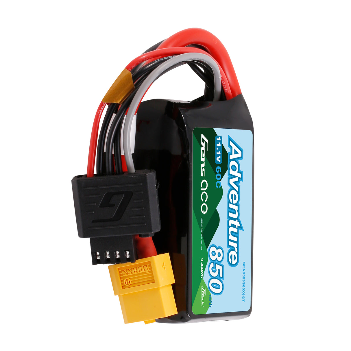 Gens ace Adventure G-Tech 850mAh 3S1P 11.1V 60C Lipo Battery XT60