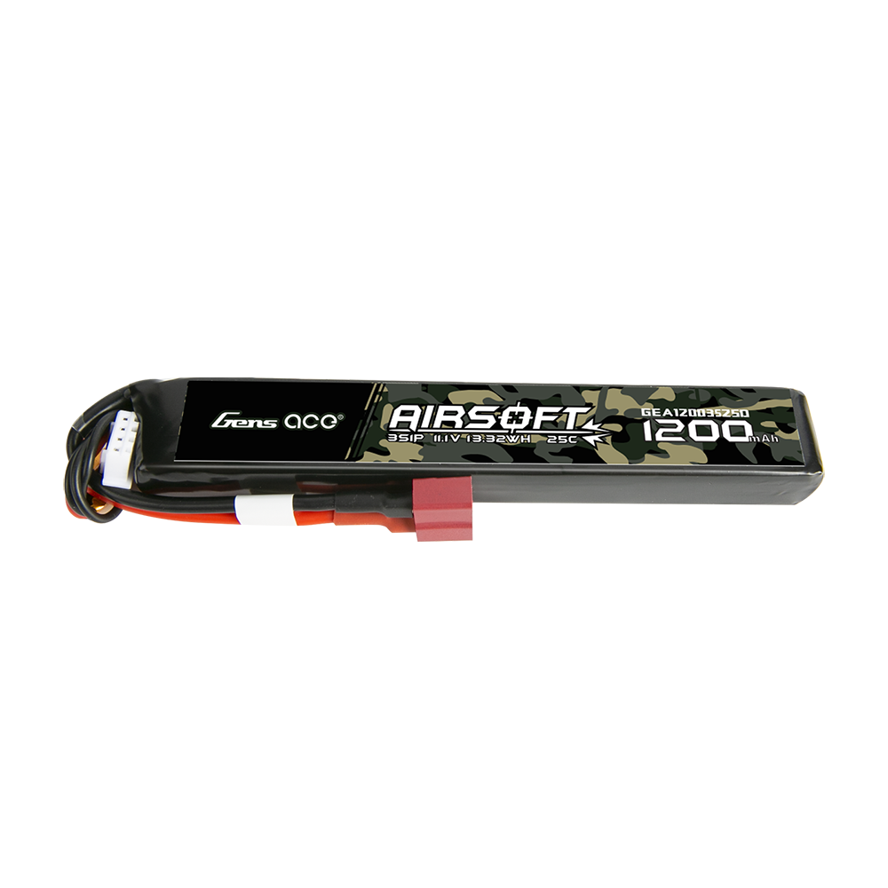 Gens ace 25C 1200 mAh 3S1P 11,1 V Airsoft-Waffe Lipo-Akku mit T-Stecker