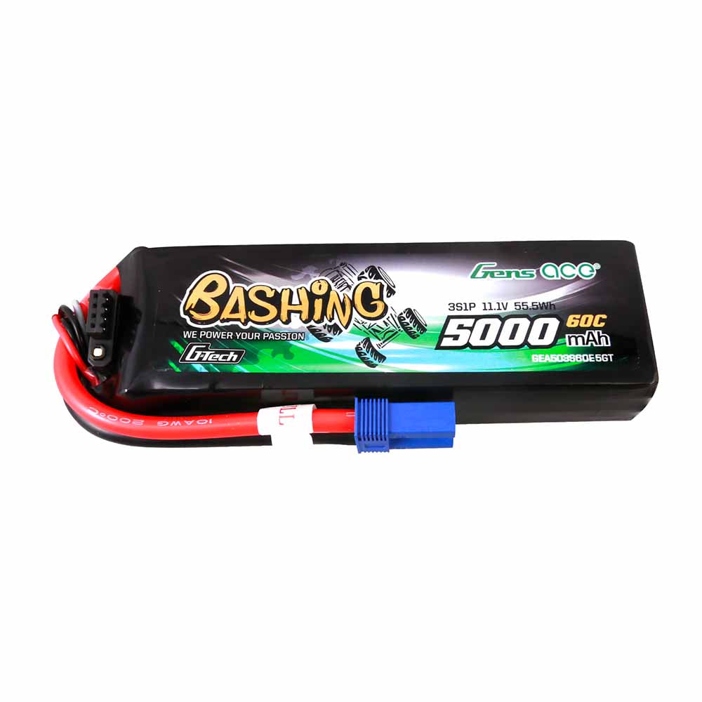 Gens ace G-Tech 5000mAh 11.1V 3S1P 60C Lipo Battery Pack with EC5 Plug-Bashing Series Gens ace G-Tech 5000mAh 11.1V 3S1P 60C Lipo Battery Pack with EC5 Plug-Bashing Series