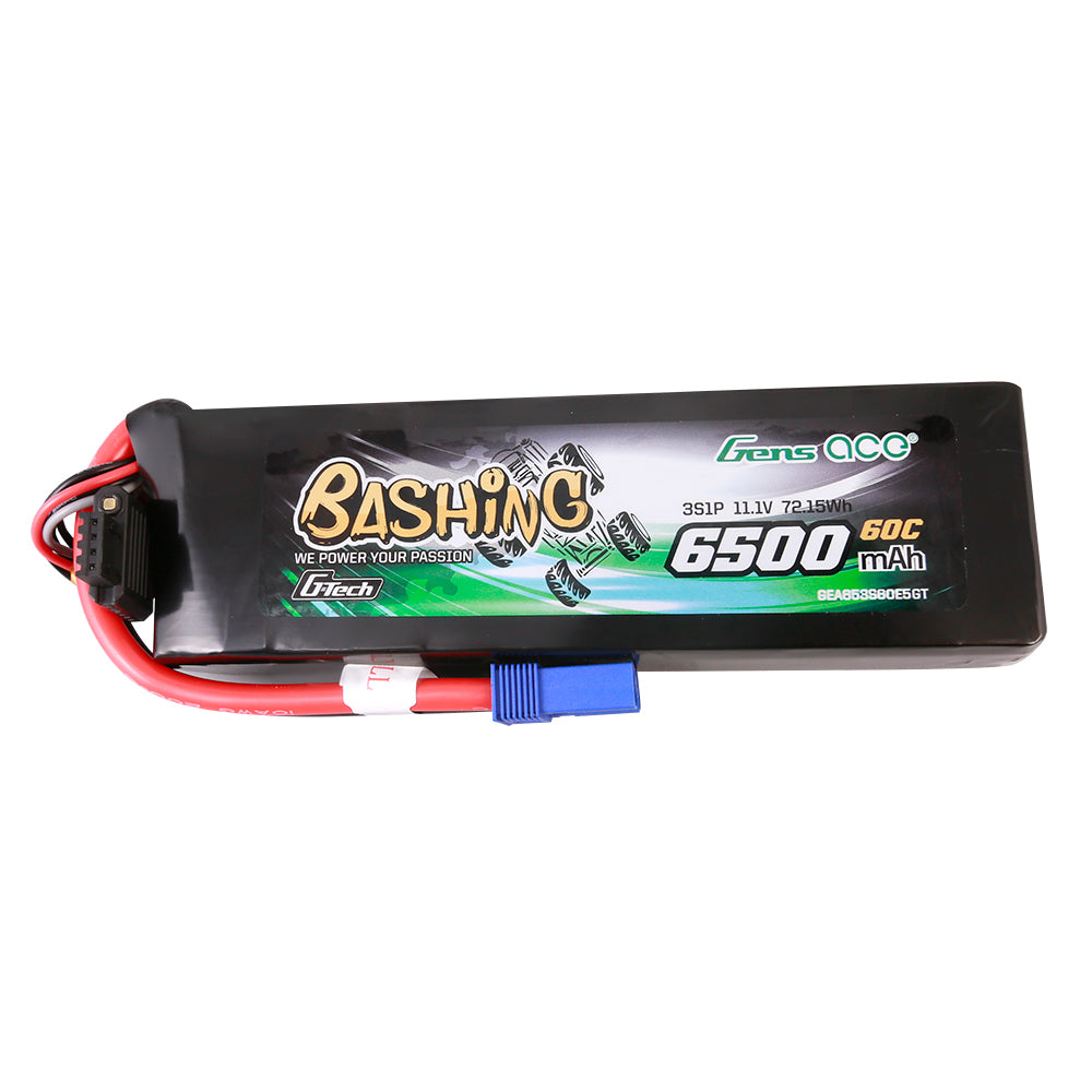 Gens ace G-Tech 6500 mAh 11,1 V 60C 3S1P Lipo-Akkupack mit EC5-Bashing-Serie