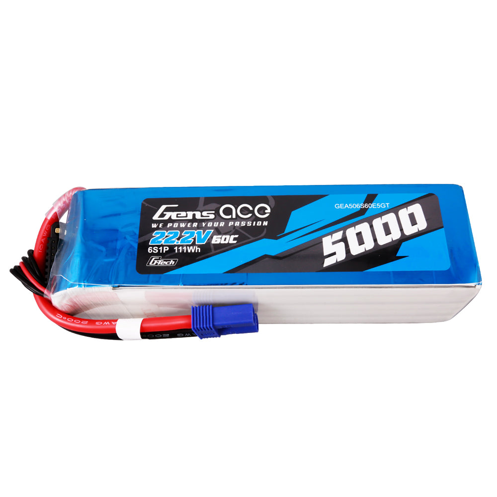 Gens ace G-Tech 5000 mAh 22,2 V 60C 6S1P Lipo-Akkupack mit EC5-Stecker