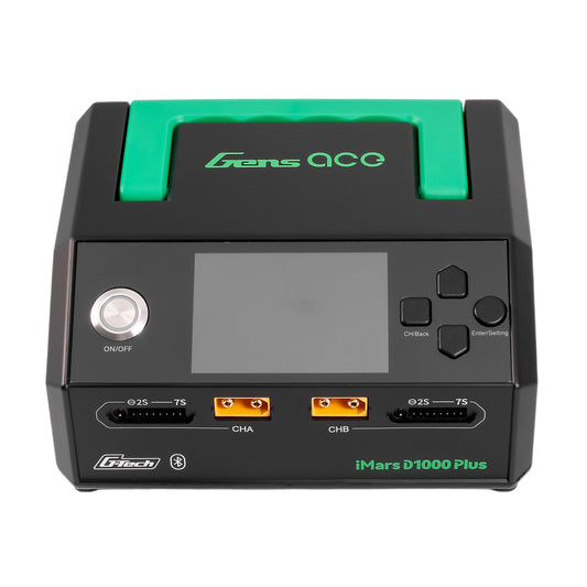 Gens ace iMars D1000 Plus Smart Charger | 1-7S | Dual Channel | AC 1000W | G-Tech