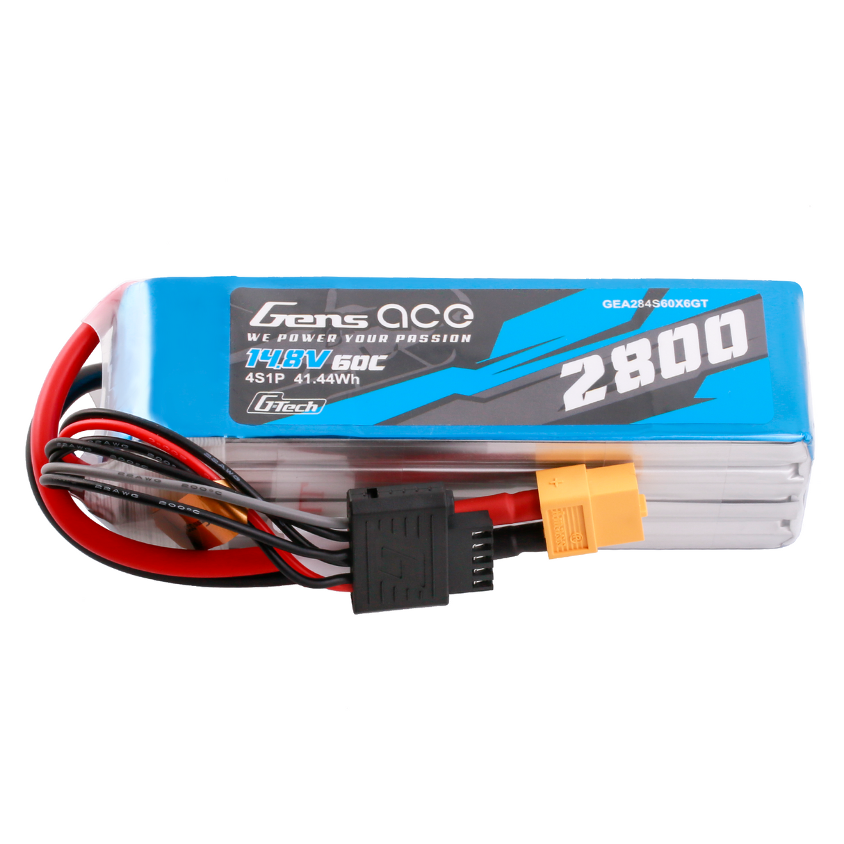 Gens ace G-Tech Soaring 2800 mAh 14,8 V 60 C 4S1P LiPo-Akkupack mit XT60-Stecker