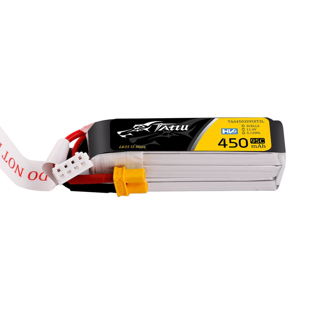 Tattu Lipo 450mAh 95C 3S1P 11.4V HV XT30U-F Long-pack