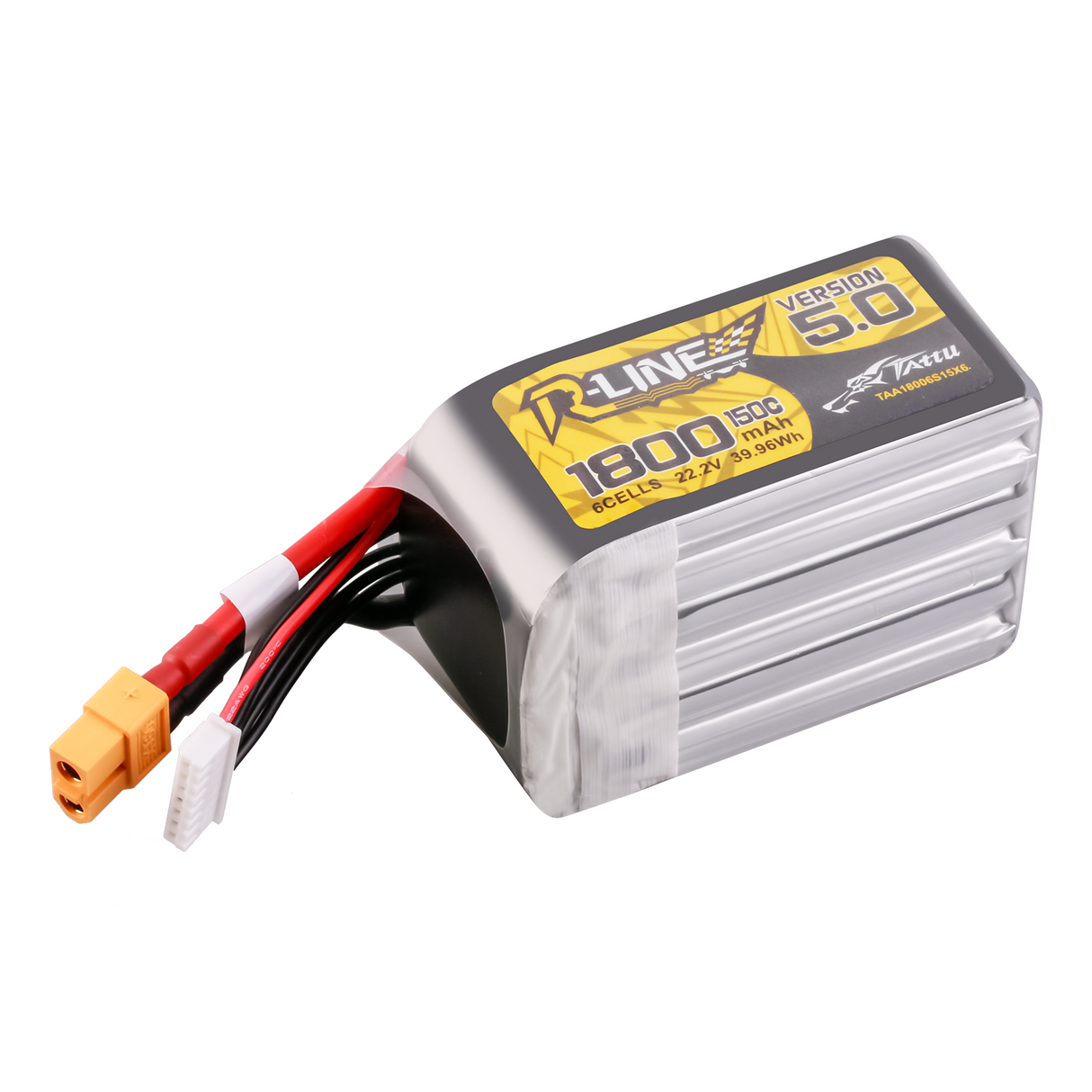 Tattu R-Line Version 5.0 1800 mAh 22,2 V 150C 6S1P Lipo-Akkupack mit XT60-Stecker