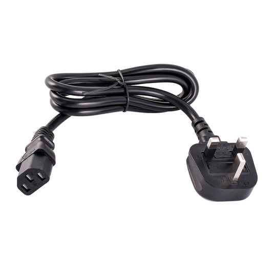 Tattu Power cord UK 3-Prong,  C13, 1m