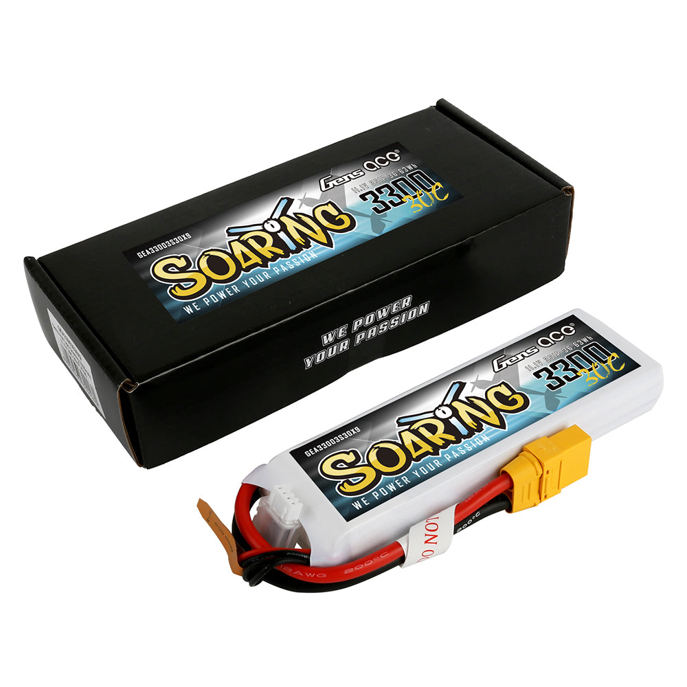 Gens ace Soaring 3300 mAh 11,1 V 30C 3S1P Lipo-Akkupack mit XT90-Stecker