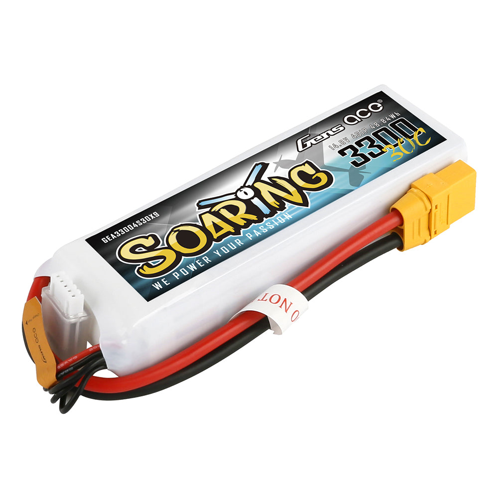 Gens ace Soaring 3300 mAh 14,8 V 30C 4S1P Lipo-Akkupack mit XT90-Stecker