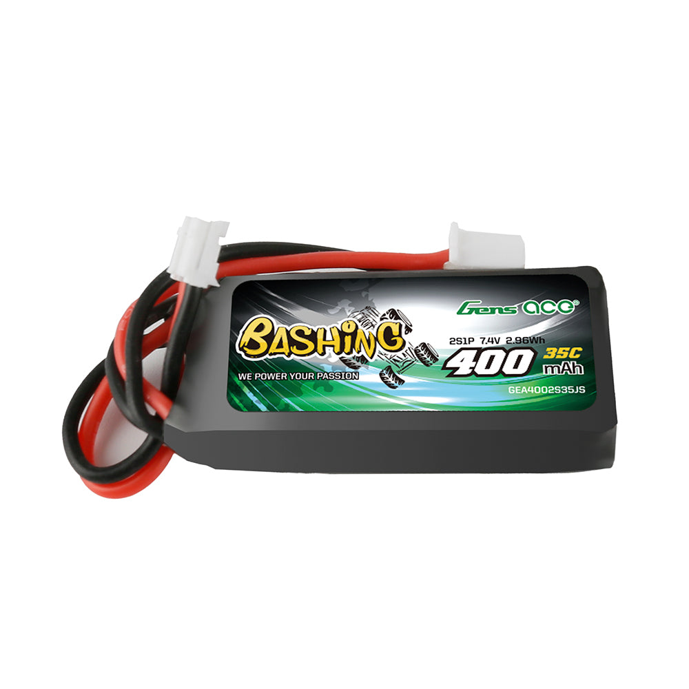 Gens ace 400mAh 7.4V 2S1P 35C Lipo Battery Pack with JST-PHR Plug-Bashing Series