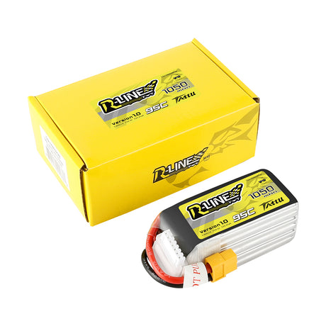 Tattu R-Line 1050mAh 95C 22.2V 6S1P Lipo Battery Pack with XT60 Plug