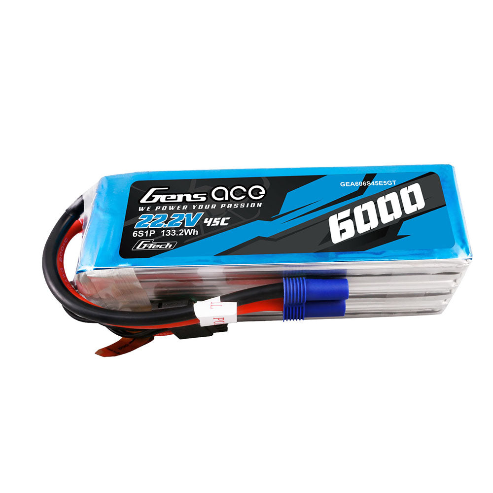 Gens ace G-Tech 6S 6000mAh 22,2V 45C Lipo-Akku mit EC5-Stecker