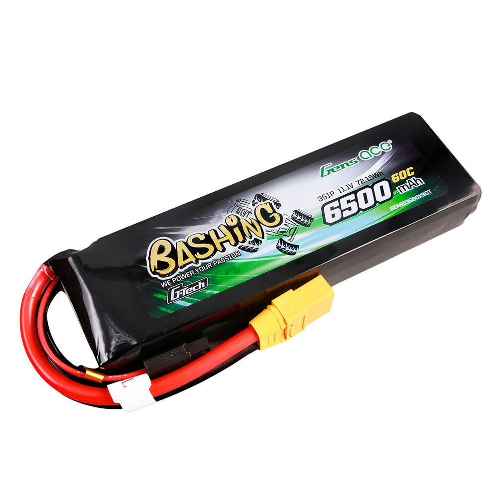 Gens ace G-Tech 6500mAh 11.1V 60C 3S1P Lipo Battery Pack with XT90-Bashing Series Gens ace G-Tech 6500mAh 11.1V 60C 3S1P Lipo Battery Pack with XT90-Bashing Series