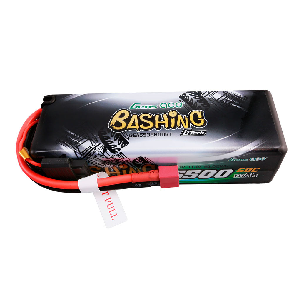 Gens ace G-Tech 5500mAh 11.1V 3S1P 60C HardCase 15# car Lipo Battery with T-plug Gens ace G-Tech 5500mAh 11.1V 3S1P 60C HardCase 15# car Lipo Battery with T-plug