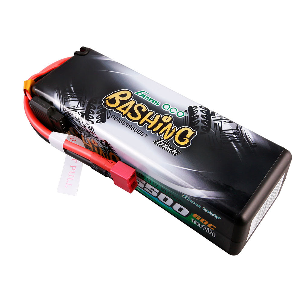 Gens ace G-Tech 5500mAh 11.1V 3S1P 60C HardCase 15# car Lipo Battery with T-plug Gens ace G-Tech 5500mAh 11.1V 3S1P 60C HardCase 15# car Lipo Battery with T-plug