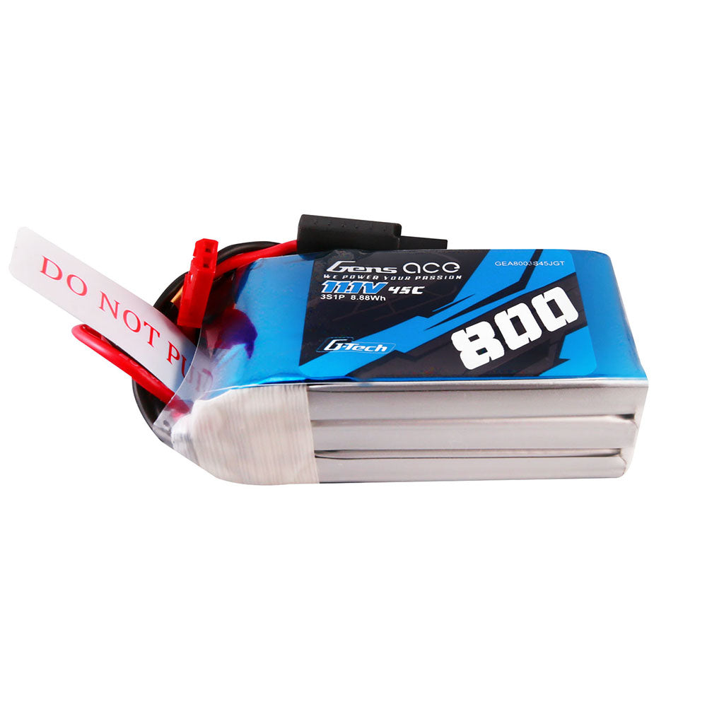 Gens ace G-Tech 800 mAh 11,1 V 45 C 3S1P LIPO-AKKUPACK JST