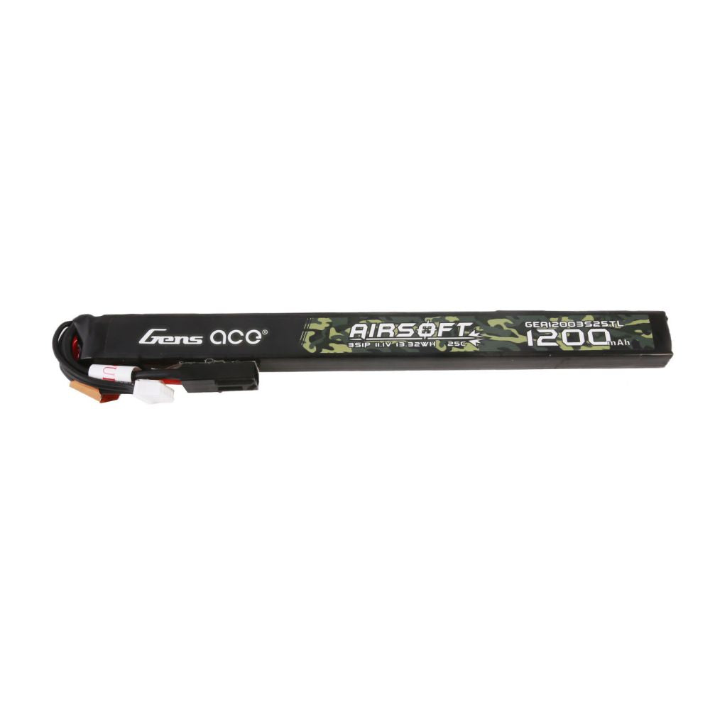 Gens ace 25C 1200mAh 3S1P 11.1V Airsoft Gun Lipo Battery with mini Tamiya Plug Long size