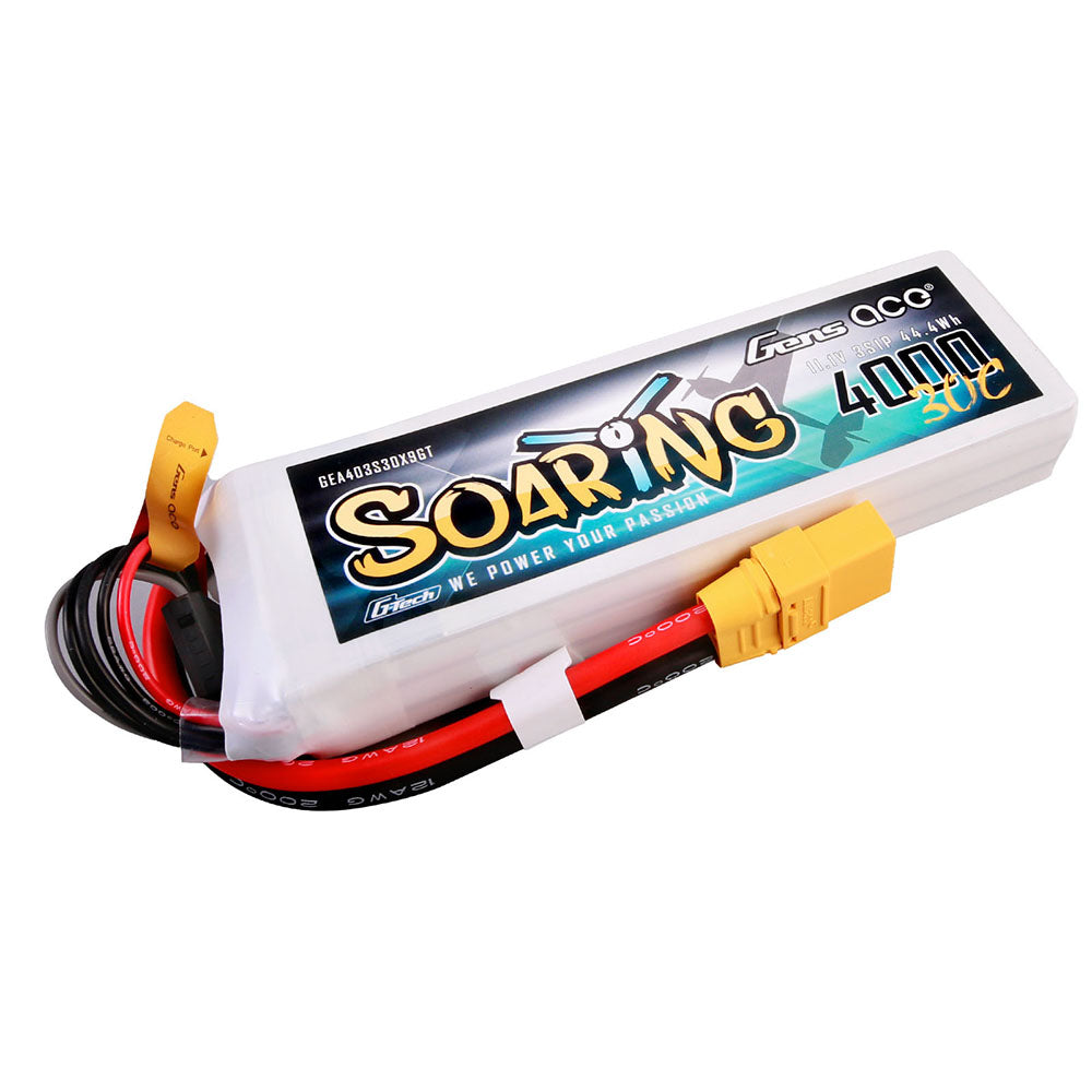 Gens ace G-Tech Soaring 4000 mAh 11,1 V 30C 3S1P Lipo-Akkupack mit XT90-Stecker